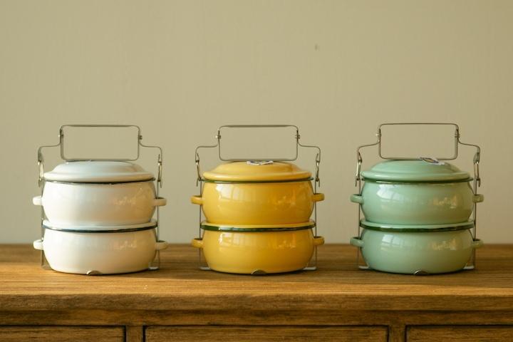 레트로 빈티지한 법랑 도시락 프리미엄타입 미디움(Medium)