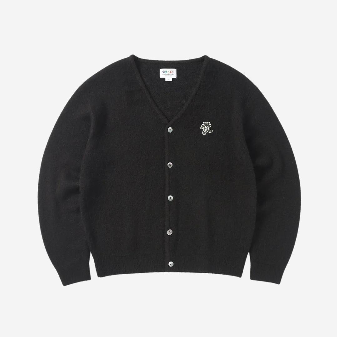 Thisisneverthat x Grateful Dead Dancing Bear Mohair Cardigan Black