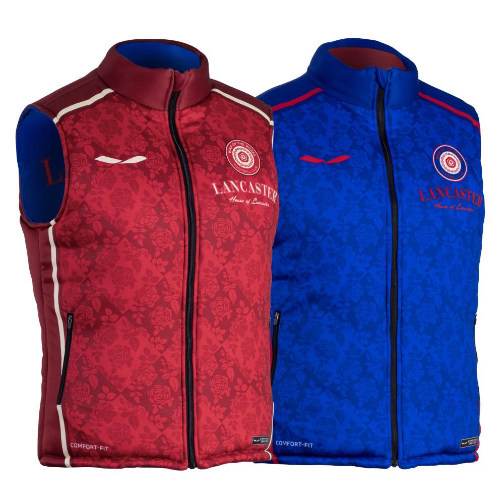 준타스 양면 패딩조끼 로즈 레드&블루