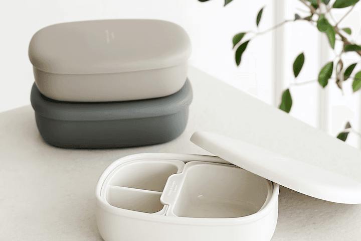 브로니 실리콘 도시락통 직장인 런치박스 전자레인지 밀폐용기 3colors