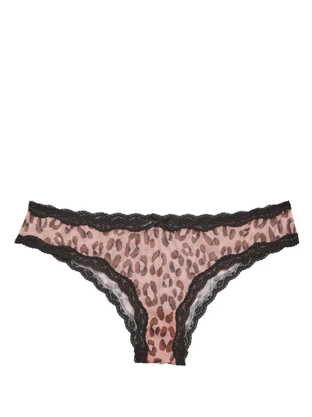 Fleur Du Mal 레오파드 프린트 시스루 브라 | 뉴트럴 | FARFETCH KR