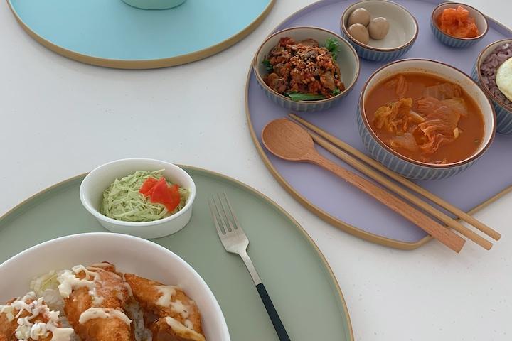 반달 칠기 감성 쟁반 트레이