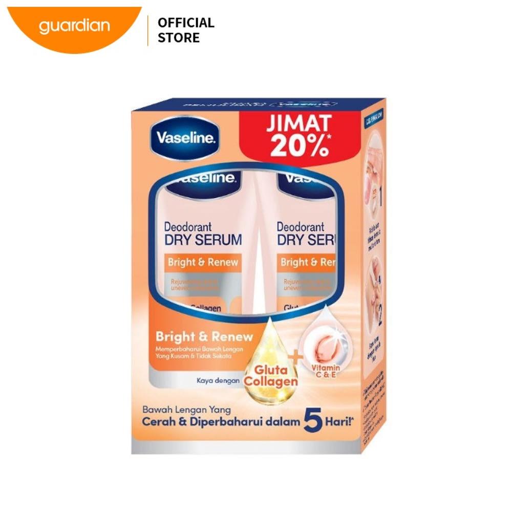 Vaseline 바세린 드라이시럼 브라이트 리뉴 데오드란트 50ml x 2개