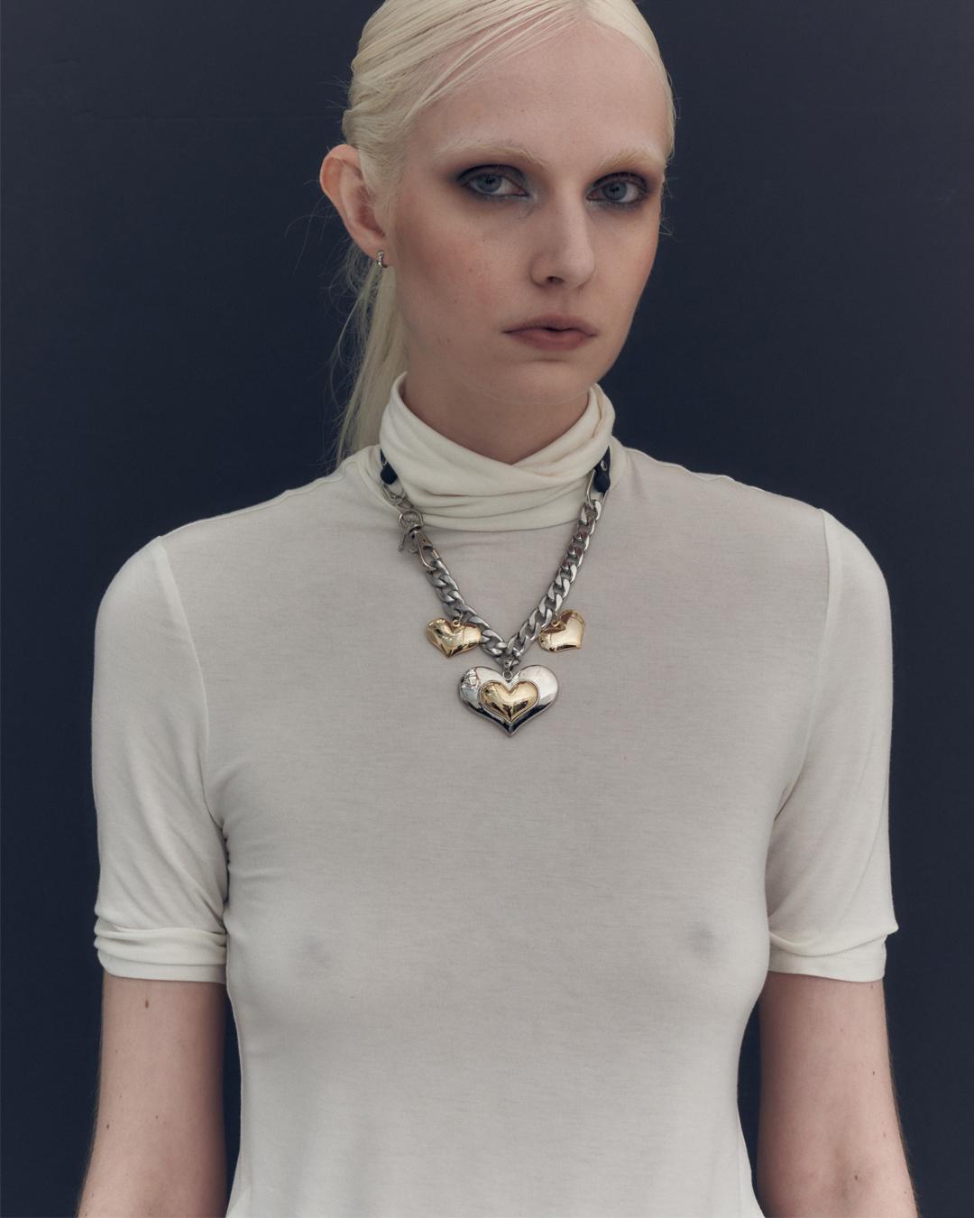 Triple hearts metal necklaces(Exclusive edition-Gold))