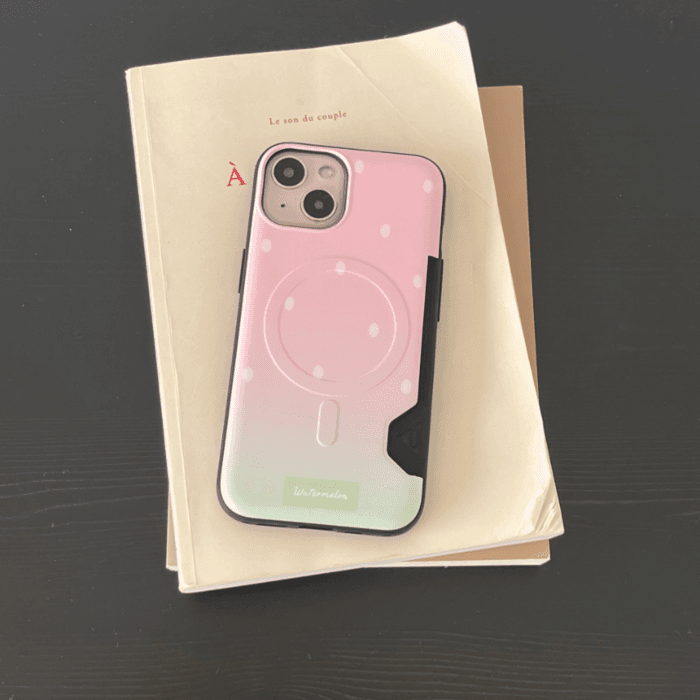 [맥세이프+카드수납+범퍼 케이스] watermelon