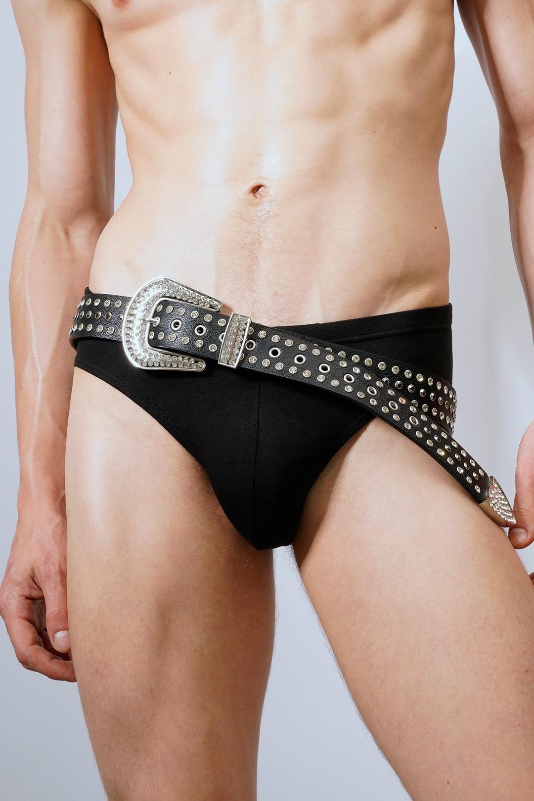 Namilia Rhinestone Belt - Black / s