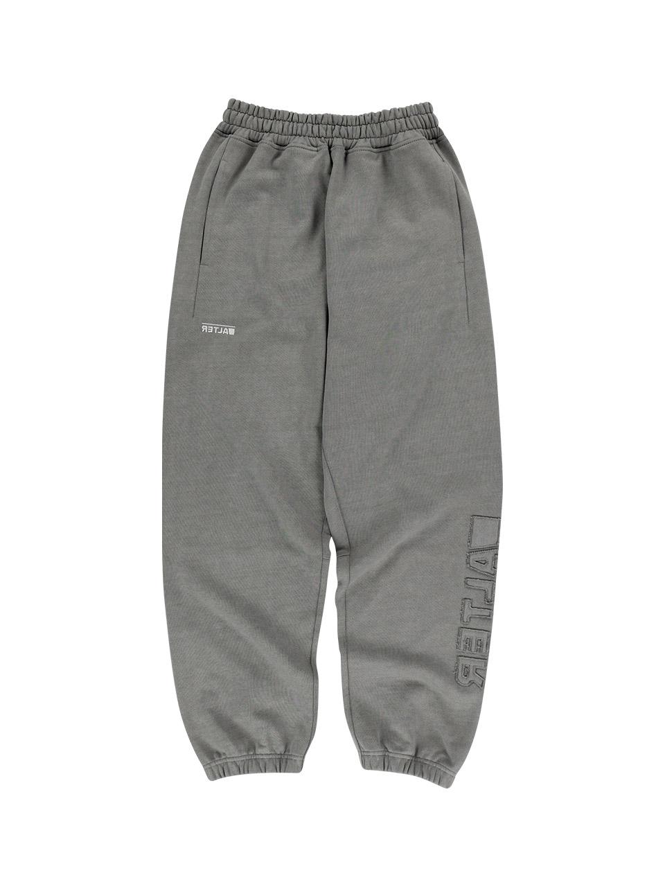 Pigment Applique Jogger Pants_L/Grey