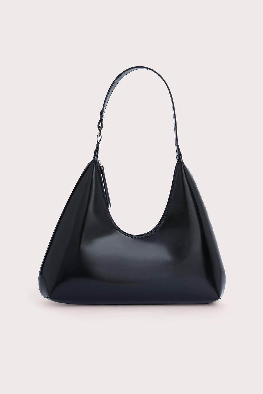 Amber Black Semi Patent Leather