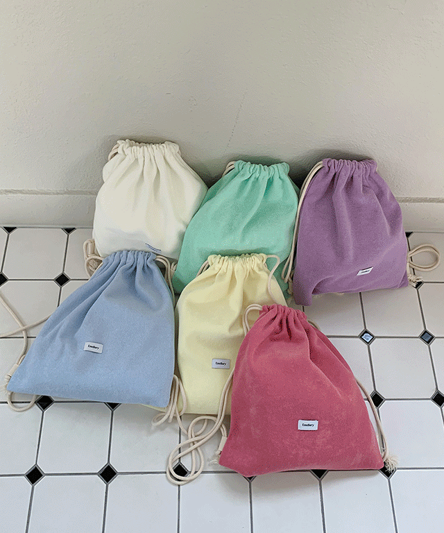 [Ezediary] 소프트 테리 스트링백 (6color)