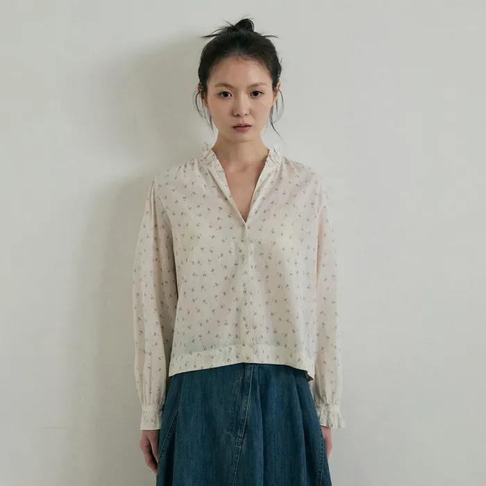 [online exclusive] 26 etienne shirring blouse (ivory)