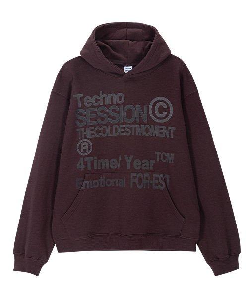 TCM techno hoodie (dark wine)