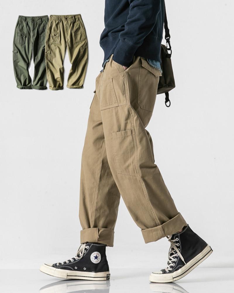 [BDCT] 도쿄 스트레이트 루즈핏 롤업 코튼 카고팬츠(베이지,카키)