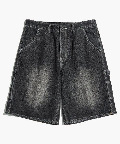 CARPENTER DENIM SHORTS_BLACK DENIM