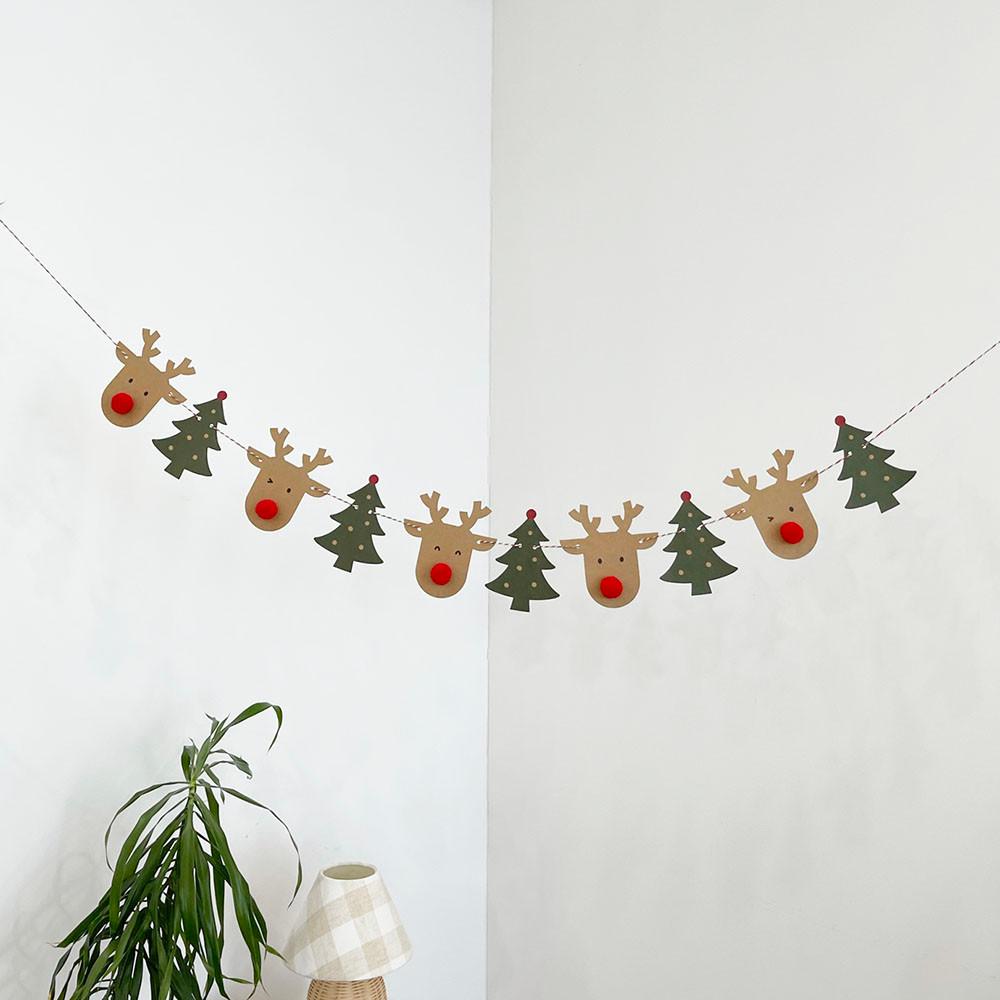 크리스마스 파티 데코 루돌프 가랜드