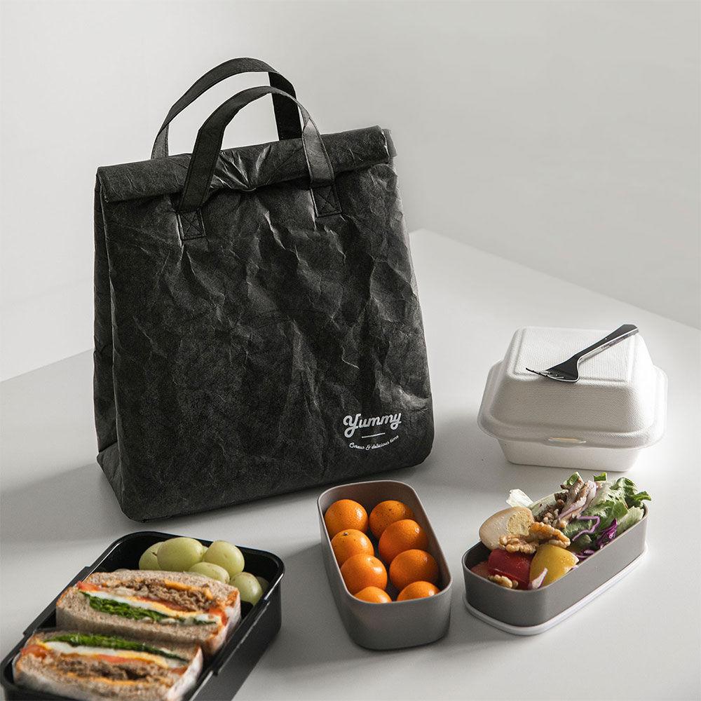 큐어스 보온보냉 직장인 피크닉 도시락 가방 친환경 야미백 YUMMY_블랙