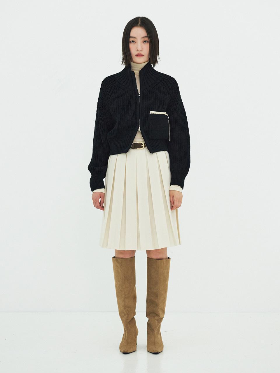 Lupe Knit Zip-Up (Black)