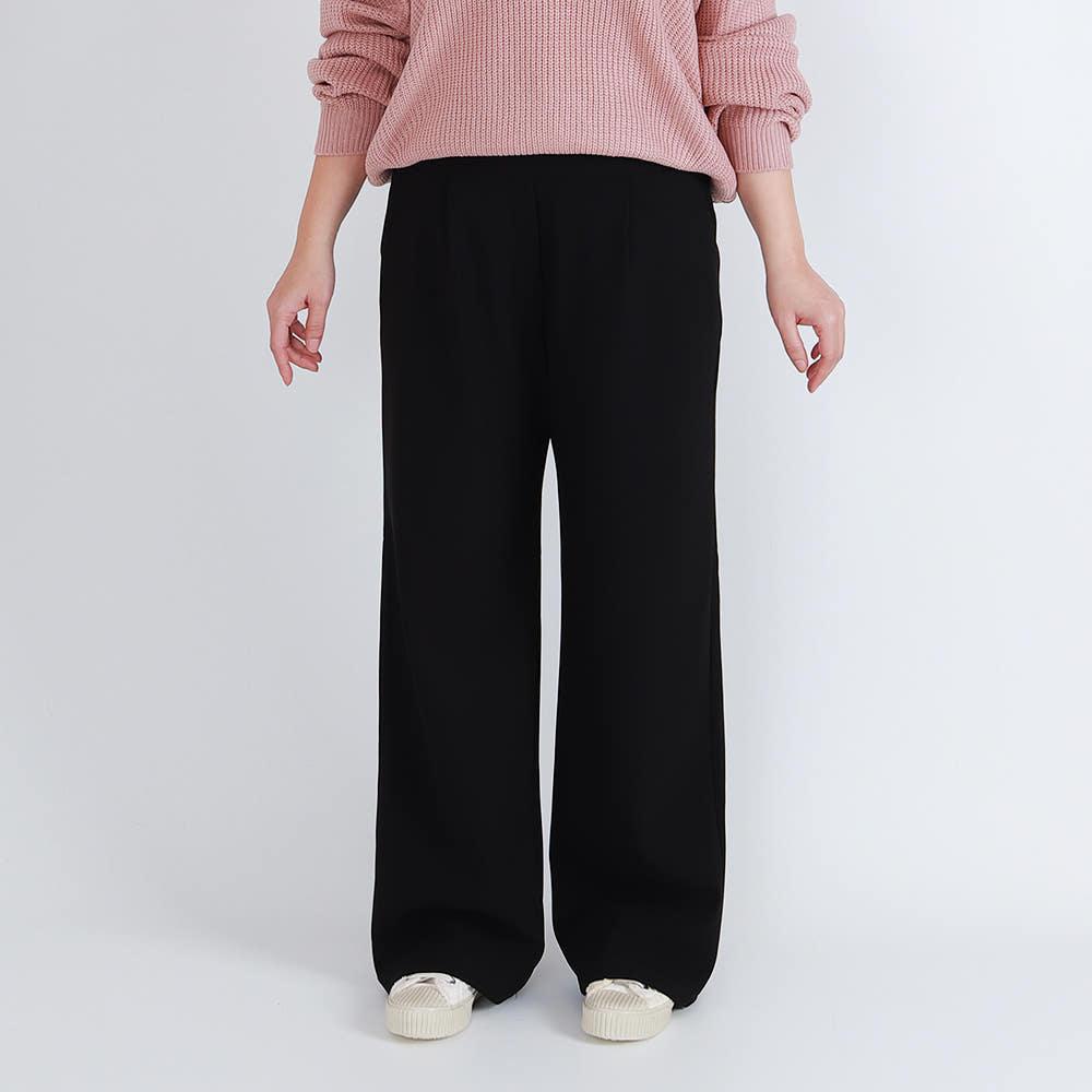 겨울기모 (밴딩) 착한봄봄 진심편한 데일리 이지팬츠 원핀턱 와이드핏 바지 66 77 88사이즈