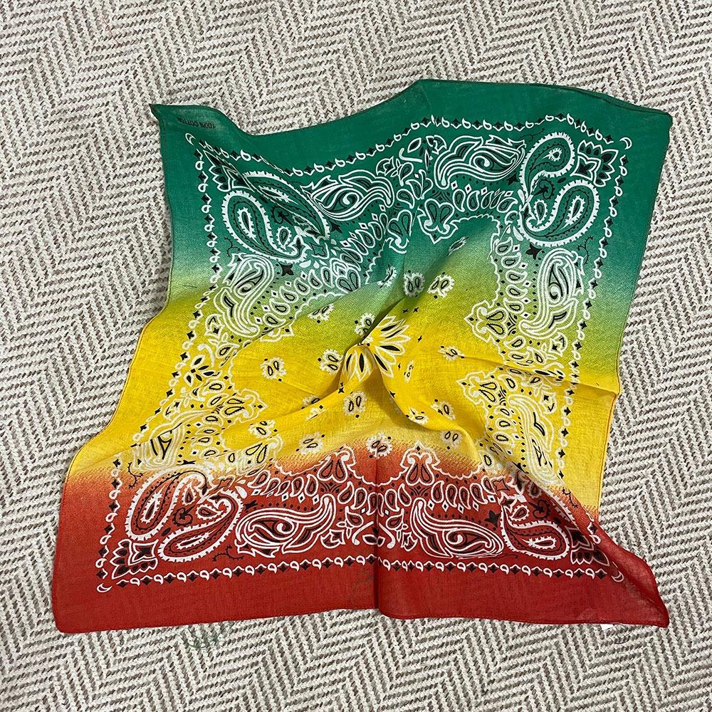 물나염 린넨 반다나 페이즐리 스카프 손수건 캠핑등산