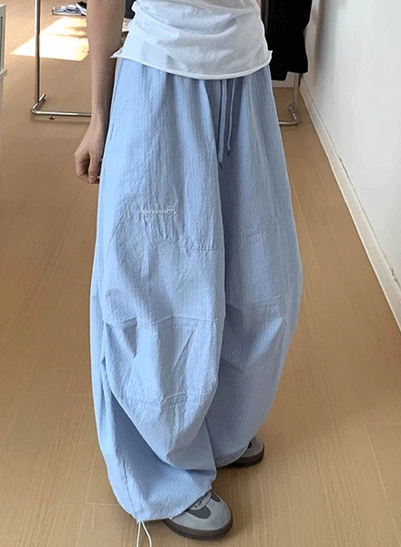 [데일리/캐주얼] 피니 스트라이프 와이드 조거 팬츠