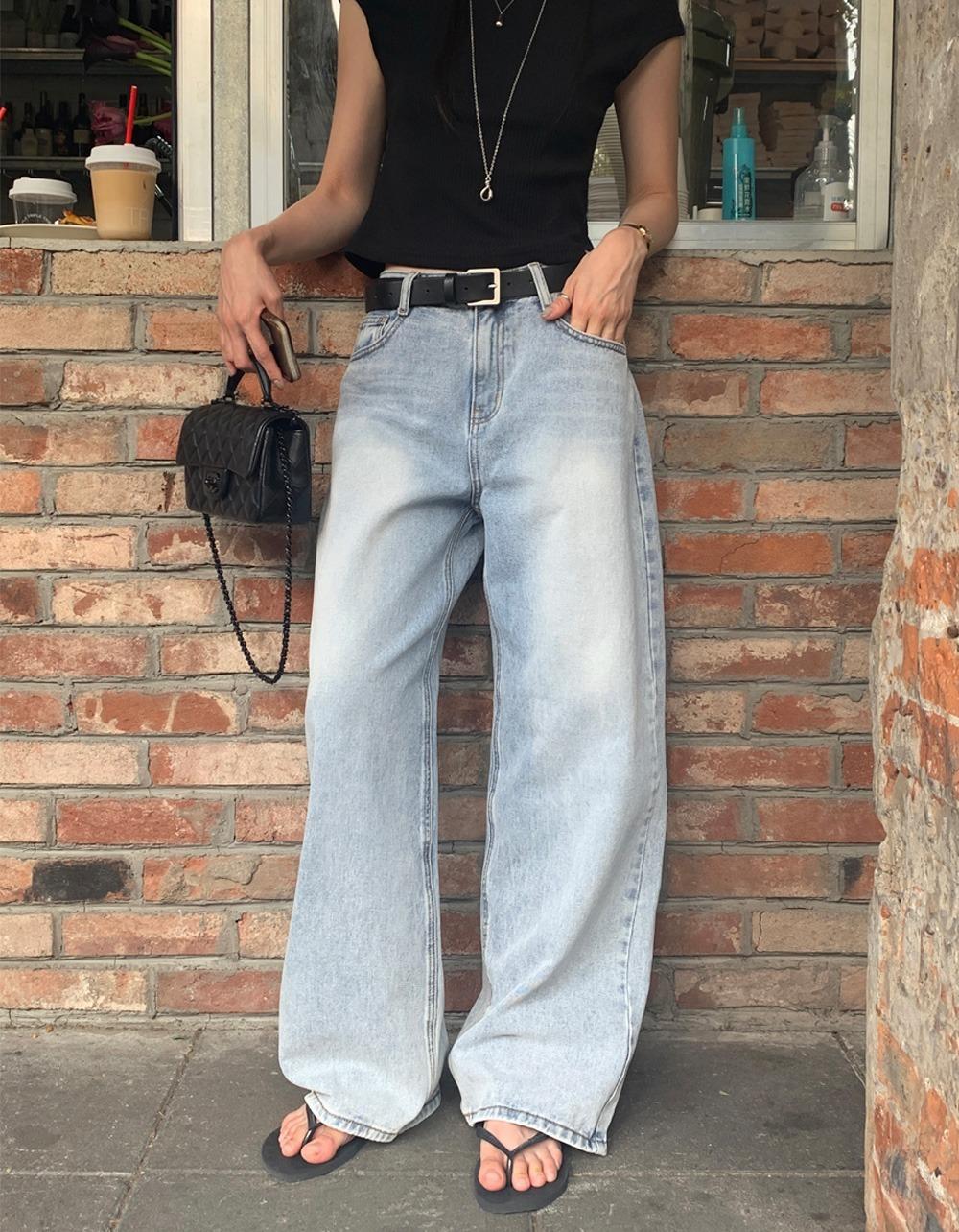 오브나인 [AN] light washing basic denim *일주일 소요