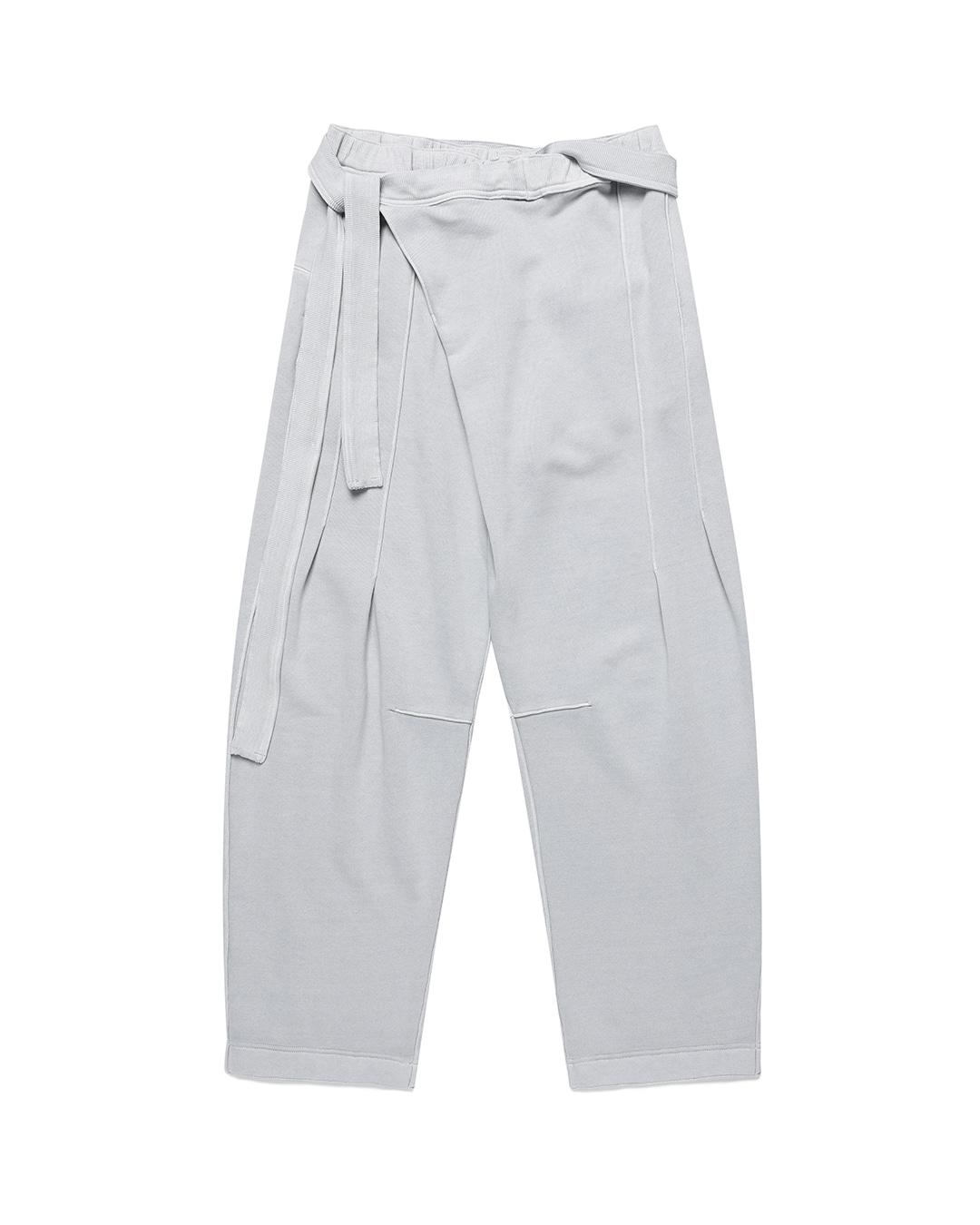 Draped Wrap Sweatpants (Light Grey)