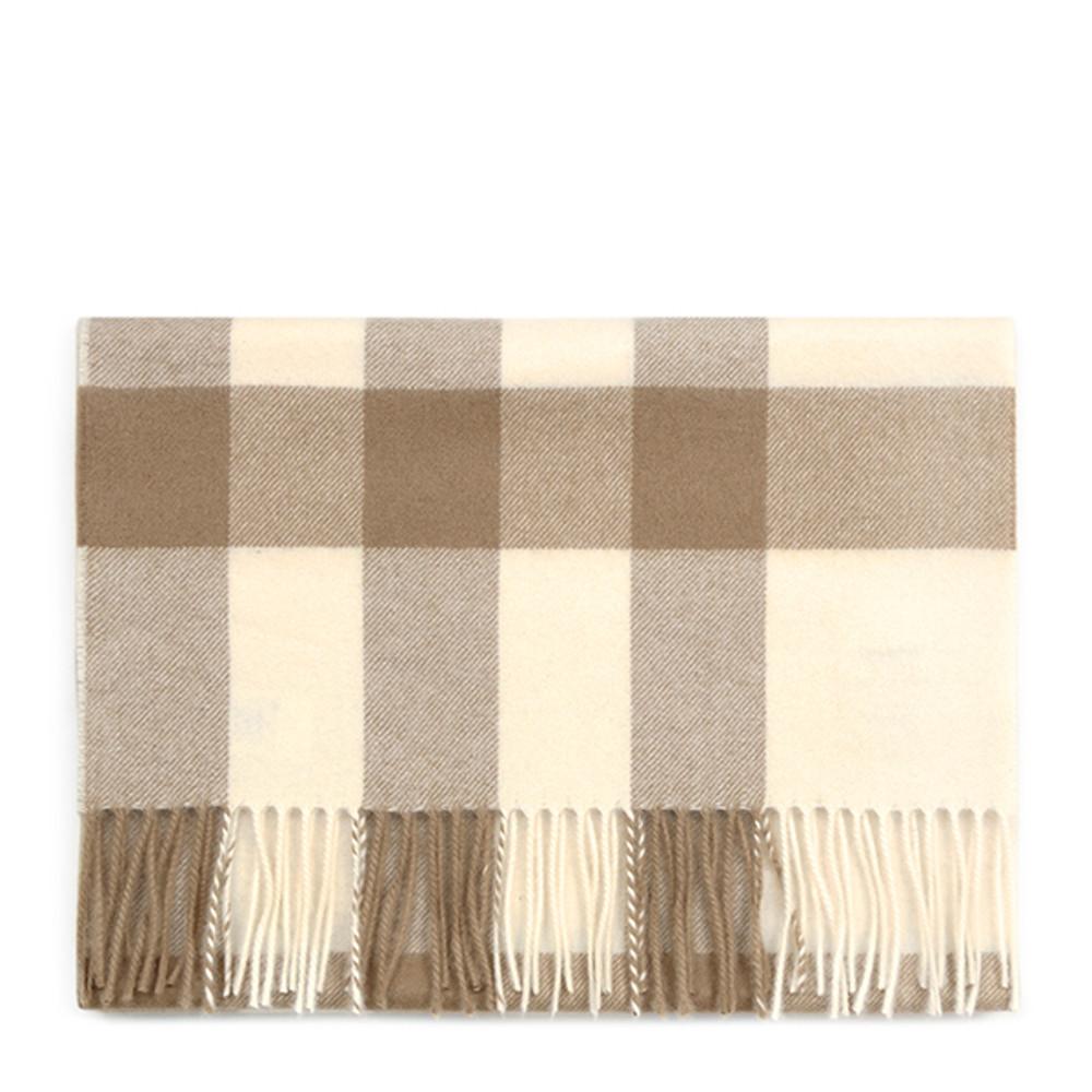 버버리 20FW 화이트 베이지 체크 캐시미어 머플러 HALF MEGA 8019765 WHITE ALABASTER