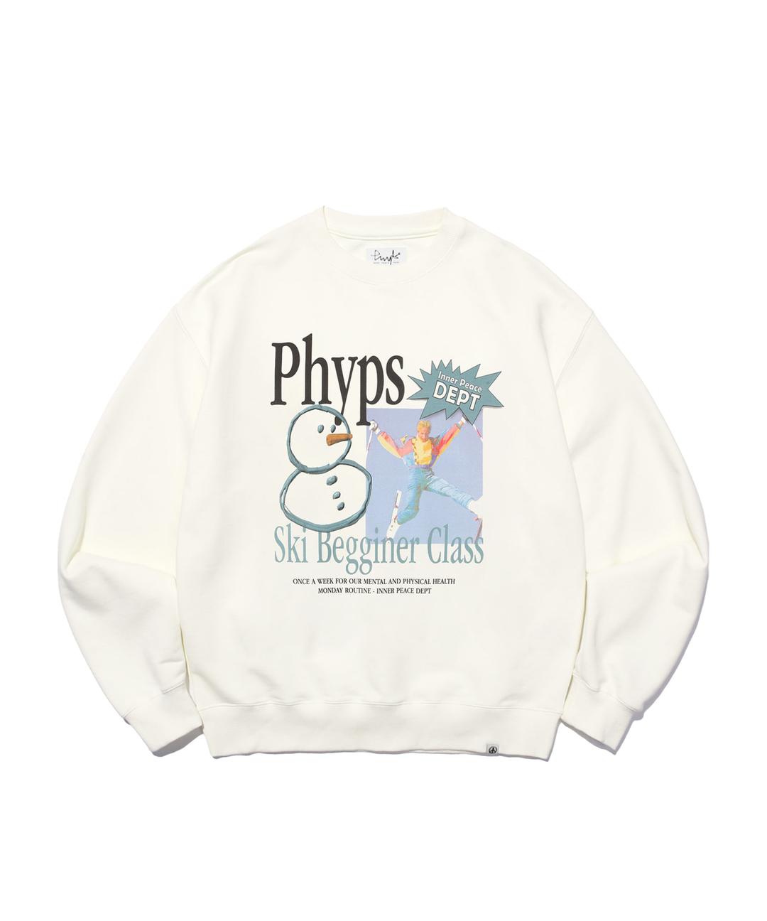 [10월07일 예약발송] PHYPS® SKI BEGGINER CLASS CREWNECK IVORY