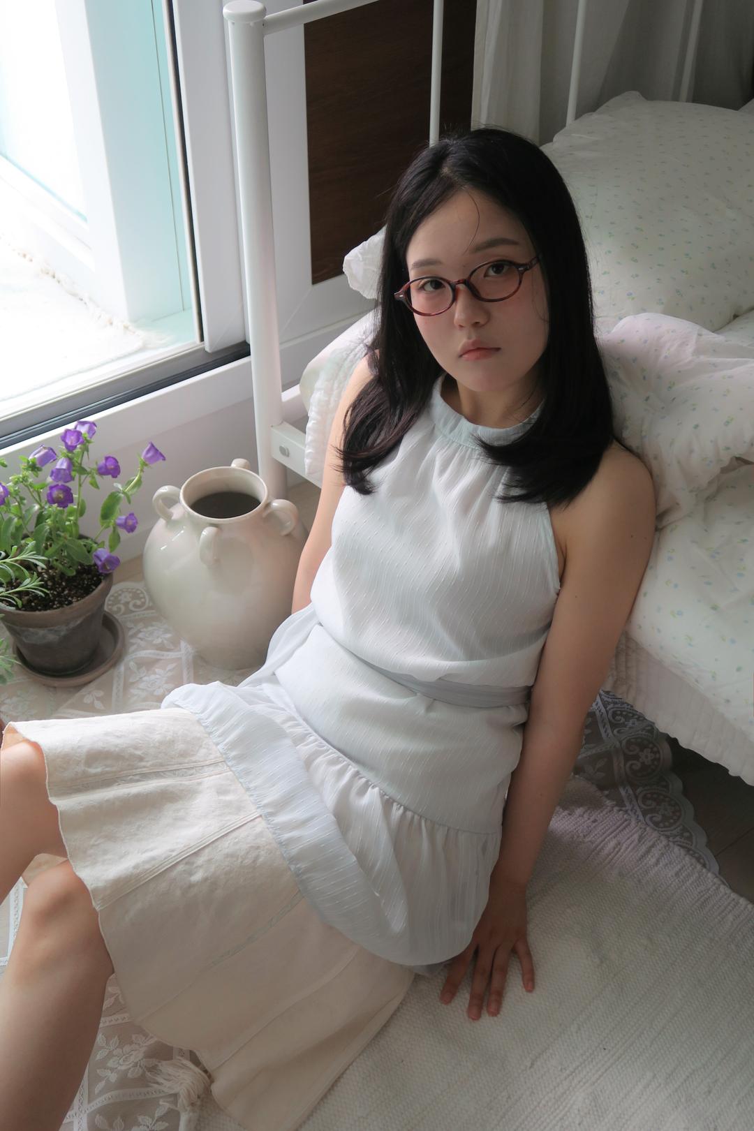 Boun stripe halter neck dress