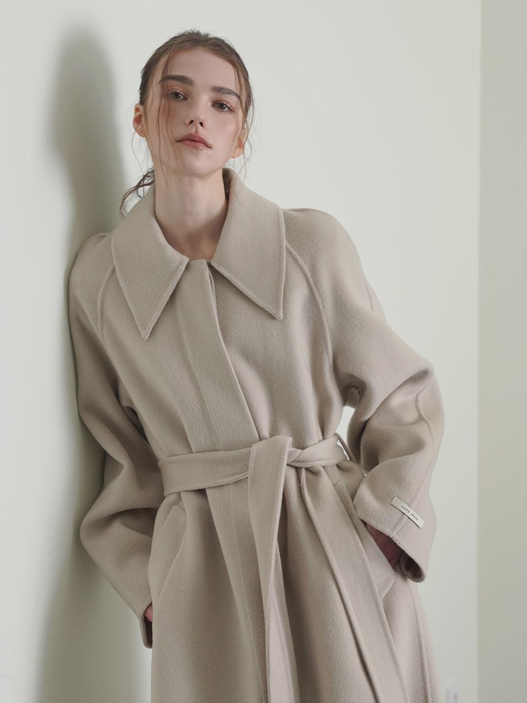 시스터후드 [리오더 13차] 캐시미어 싱글카라 롱 코트 - 베이지