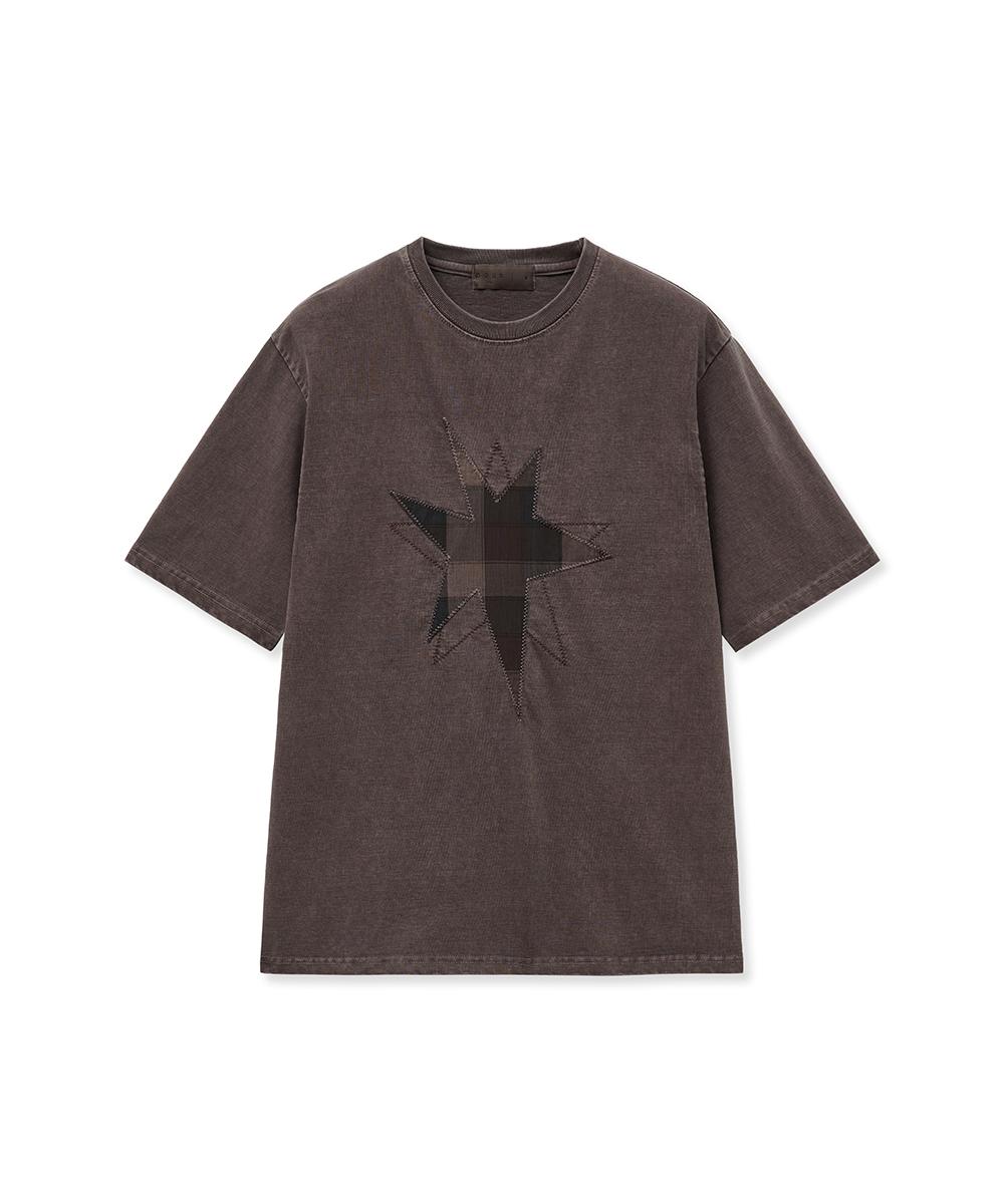 2차 재입고 [25S/S] patched star t-shirts (faded brown)_7월22일 예약배송