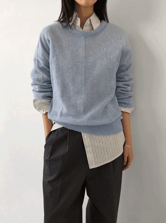 로그라운드긴팔니트