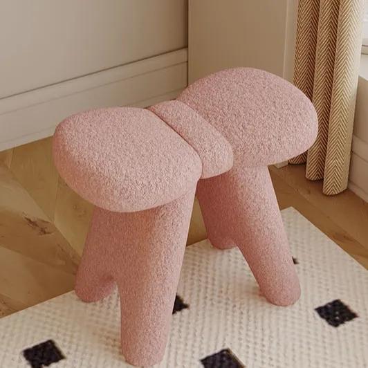 리본 화장대 간이 스툴