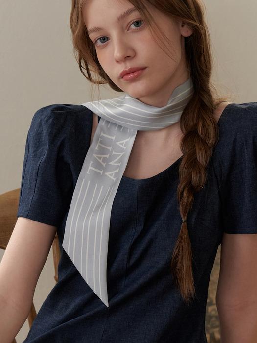 [단독]레터링 스트라이프 트윌리 실크 스카프 SF2901