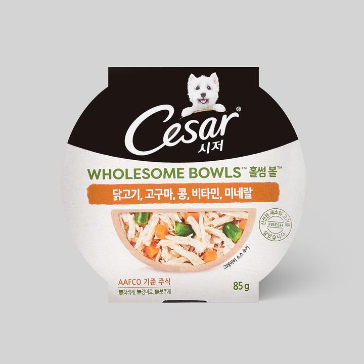 시저 홀썸볼 닭고기,고구마,콩,비타민,미네랄 85g 10개 묶음