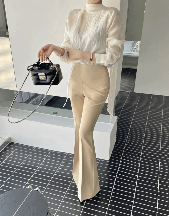 [Premium/SS] 아르망 옆지퍼 포토샵 부츠컷 롱 슬랙스 (2col)