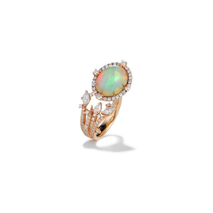 TREASURE KEEPER OPAL TULIP RING