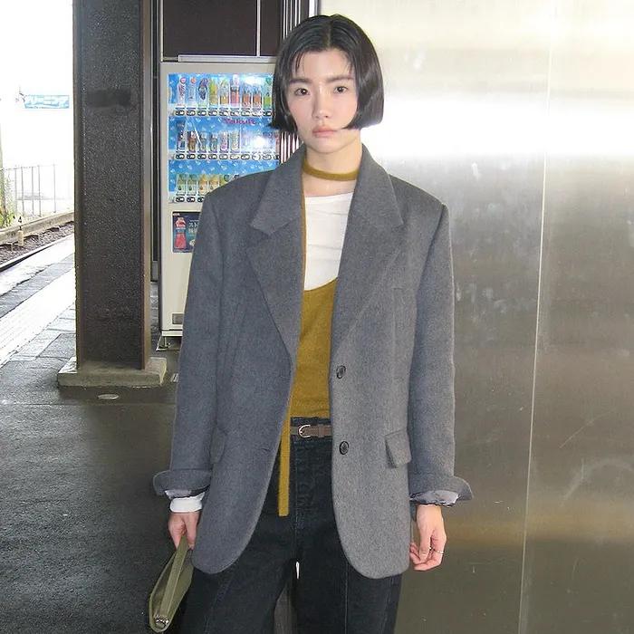 클래식 울 캐시미어 자켓 NEW5XJA22_1F