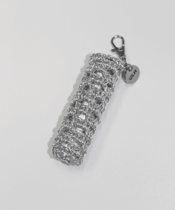립밤 케이스 키링 홀더 Lip Balm Case Key Ring Holder - Silver