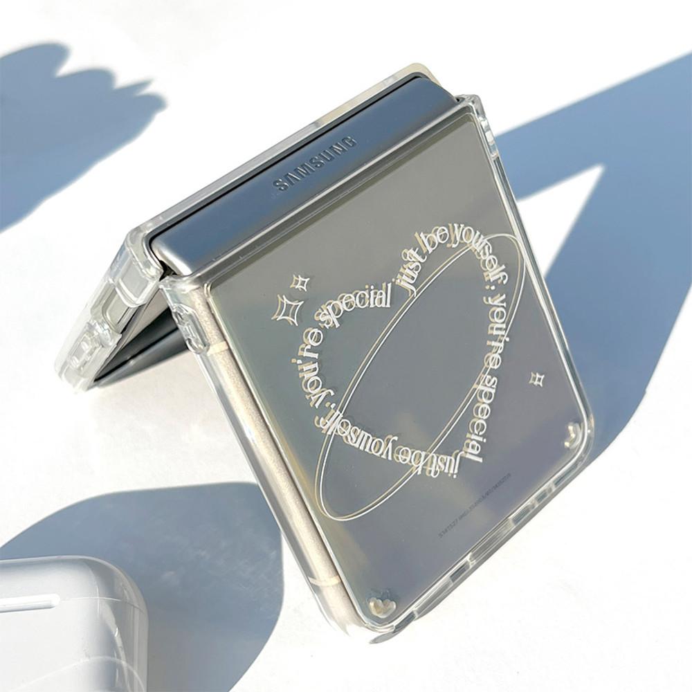 Z플립3 제트플립4 하트유니버스 심플 케이스 젤하드 하프미러 탱크범퍼 투명하드