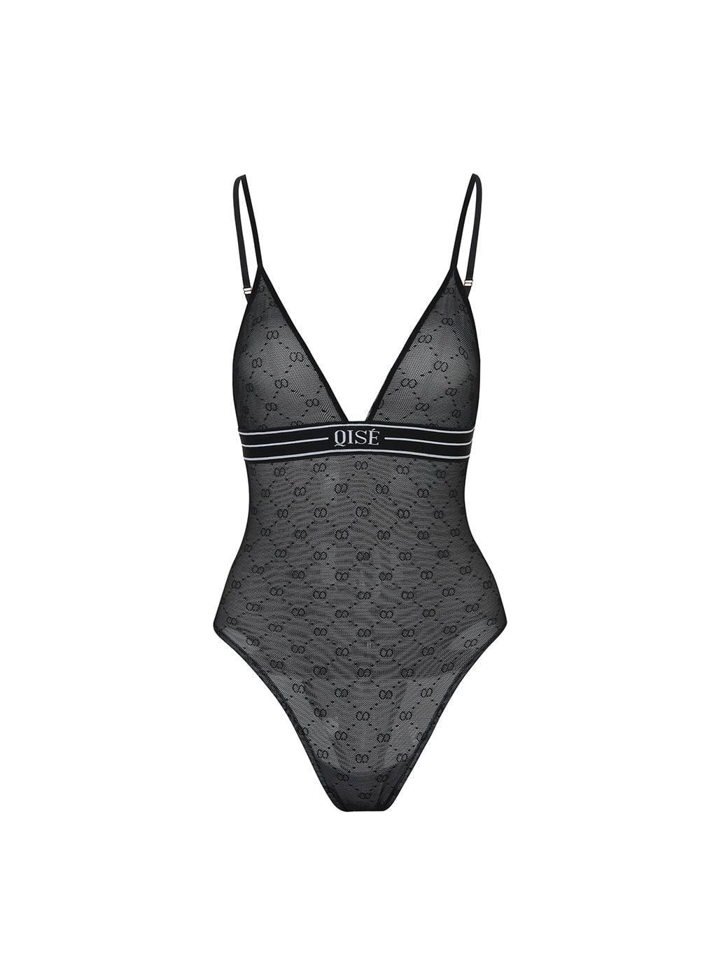 [배우 고민시 착용] Sensual Jaquard Bodysuit Black