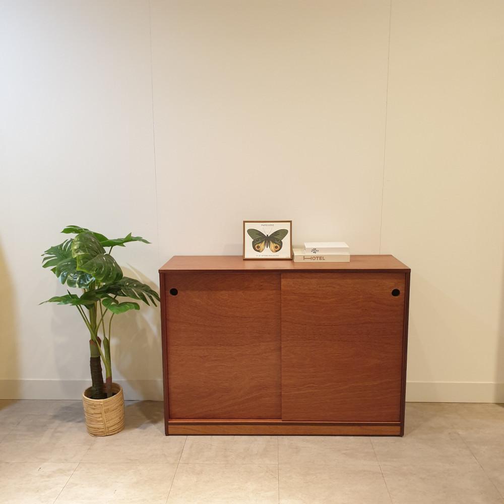 오노홈 라왕미닫이수납장 거실 원목 주방 수납장 라왕합판가구 빈티지가구