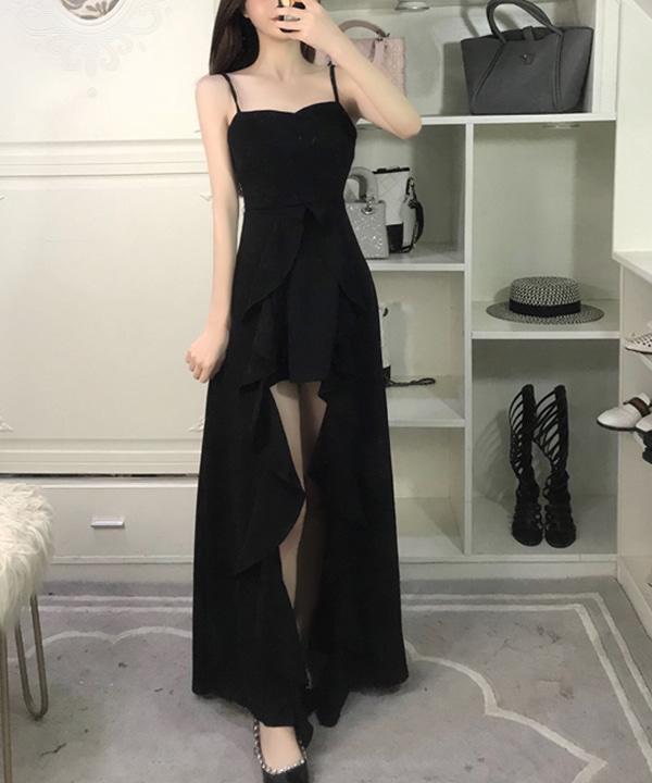 맥시 언발란스 드레스