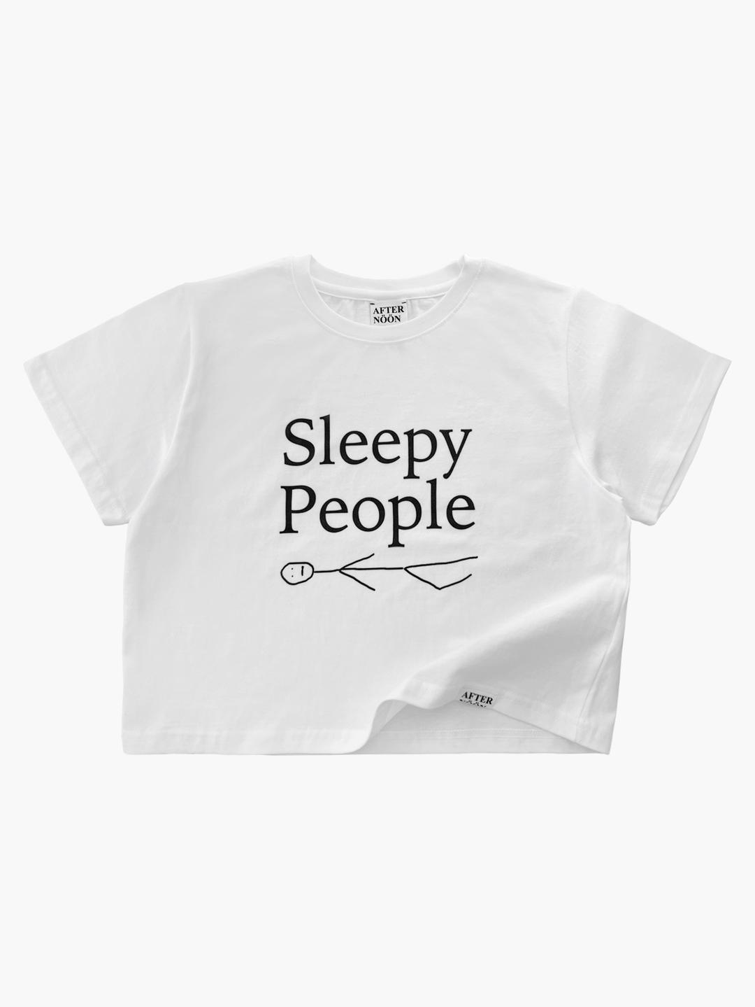Sleepy People Cropped T-shirts
