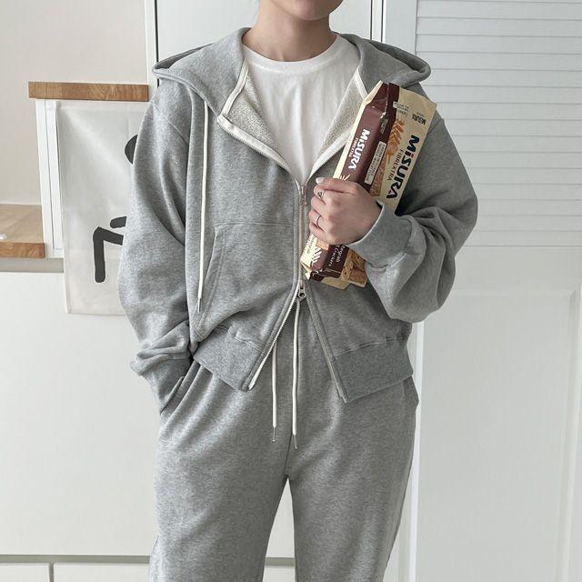 투웨이 후드집업 [ 후드 트레이닝 쭈리면 멜란지 집업 후드집업 후드티 ]