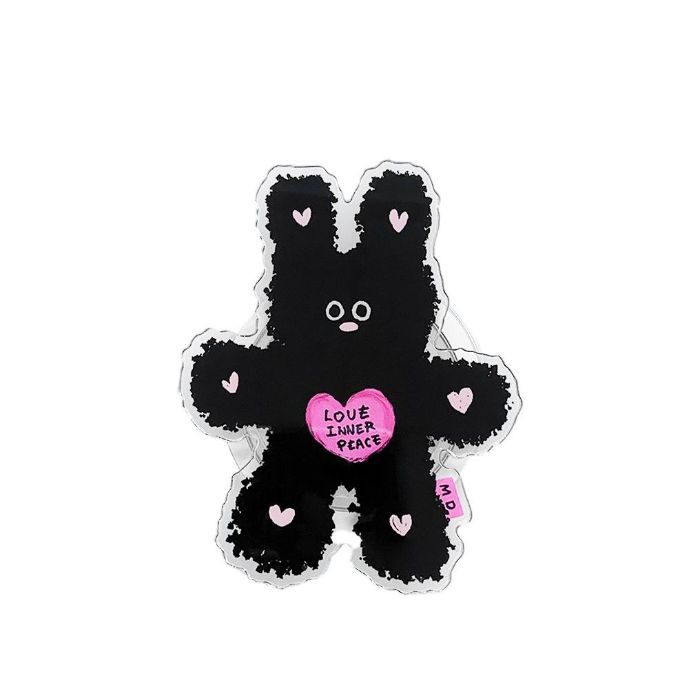 Pluffy Heart black bunny Tok 블랙버니톡 맥세이프톡 아크릴톡