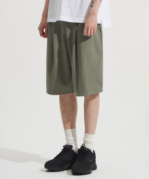 Deep One Tuck Sweat Shorts [Sage Green]