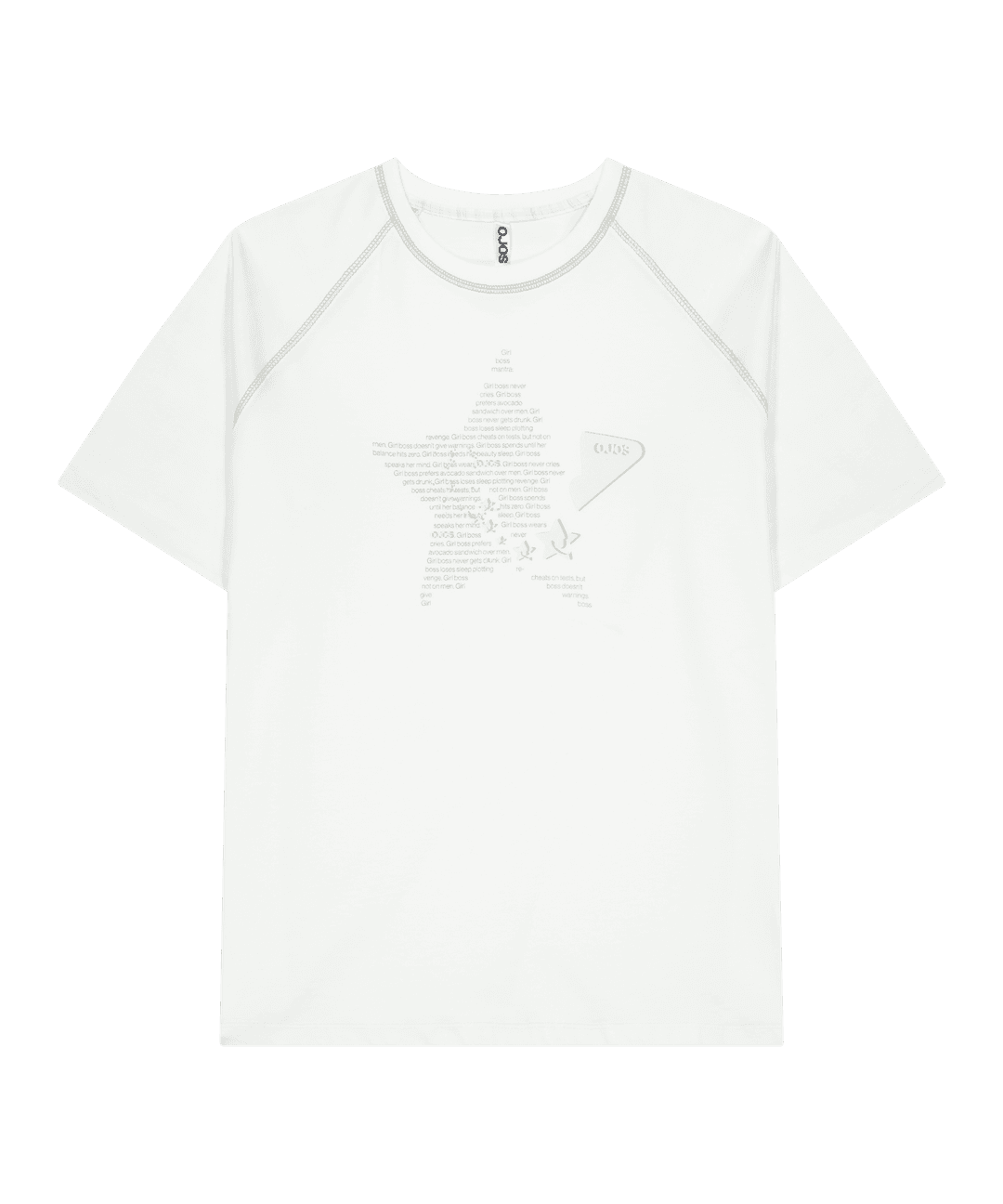 Double Sleeves Raglan T-shirt / White