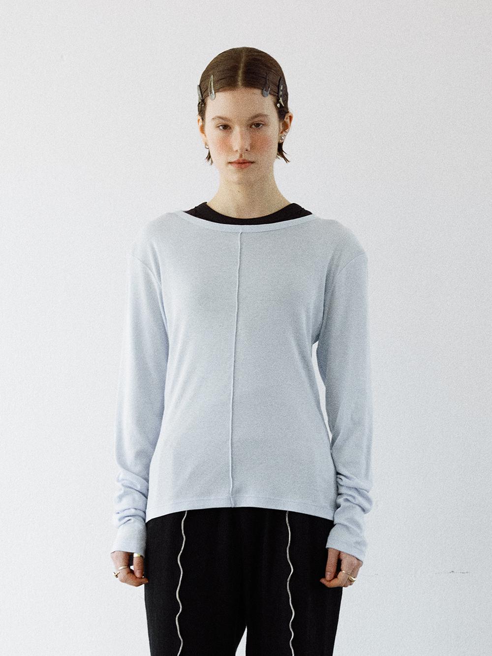 BODY POINTED LONGSLEEVE TS BLUE