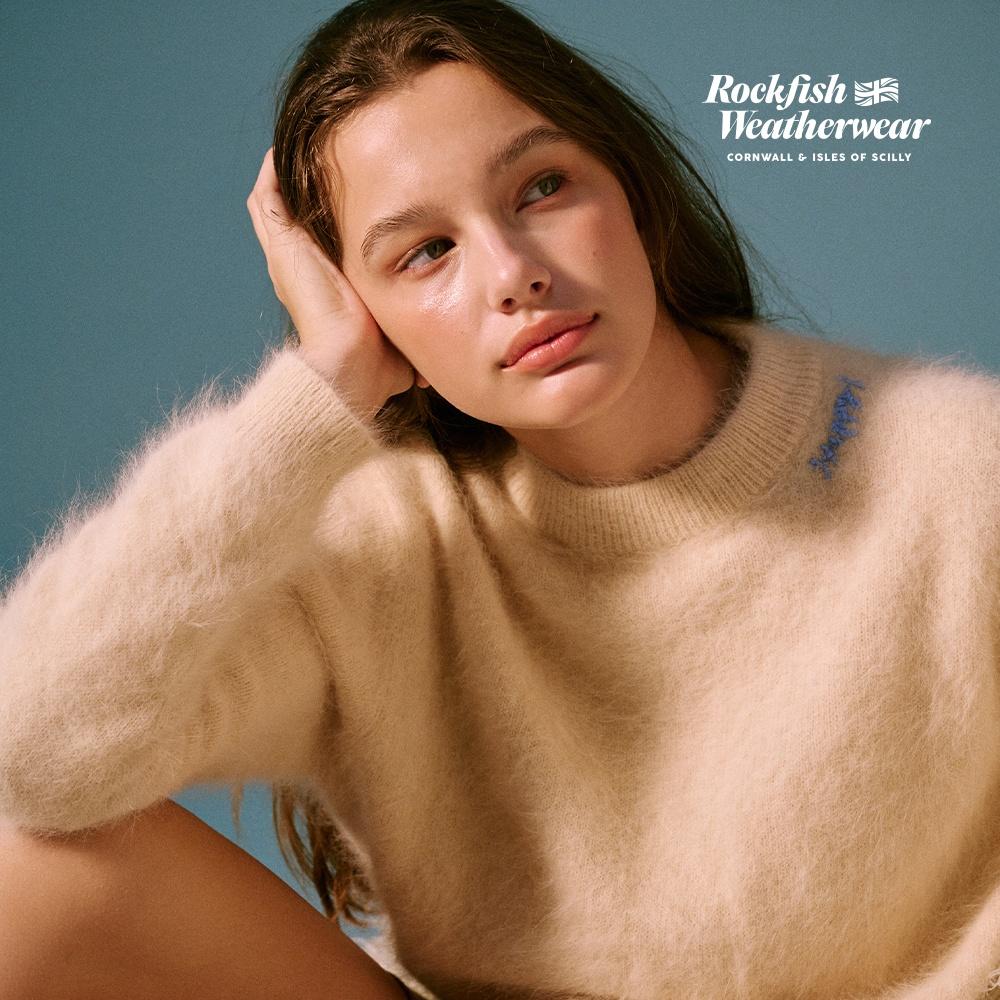 [X SAKI] ANGORA CREW NECK KNIT - 4color