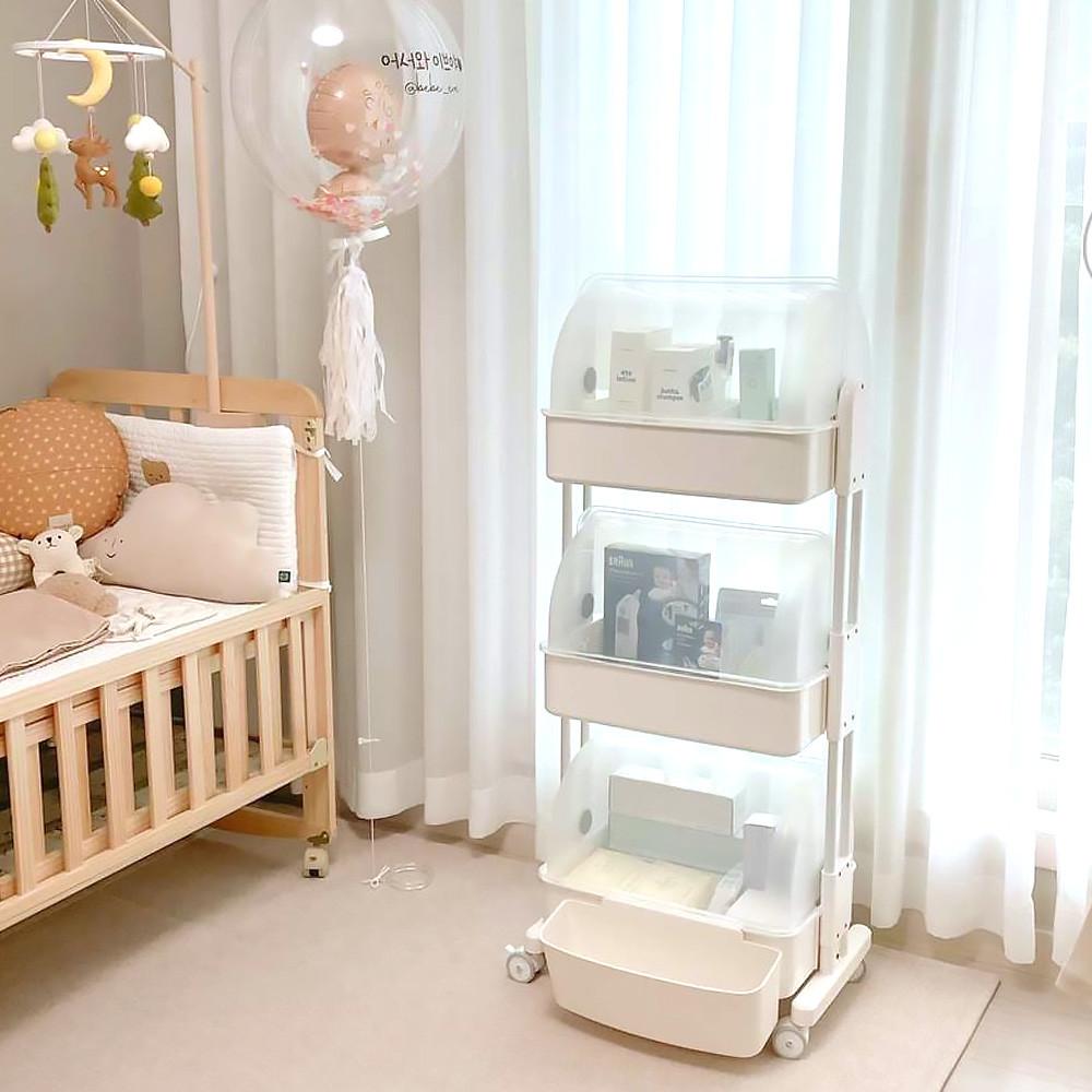 뉴코코맘트롤리 기저귀정리함 아기트롤리 이동식 보관함 : 플라팜